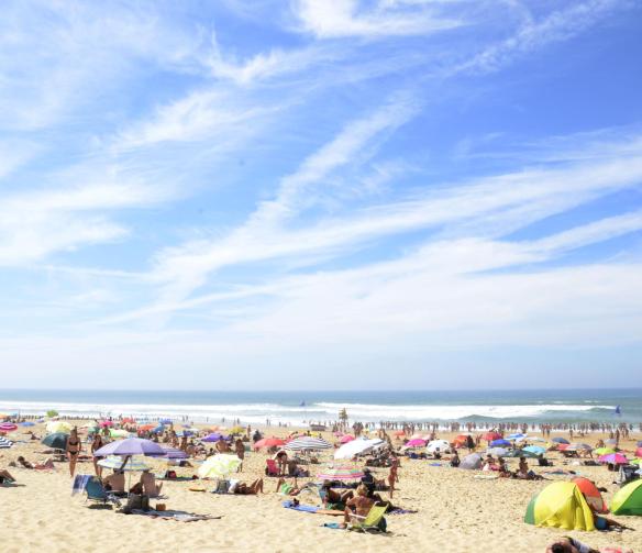Plage haute saison