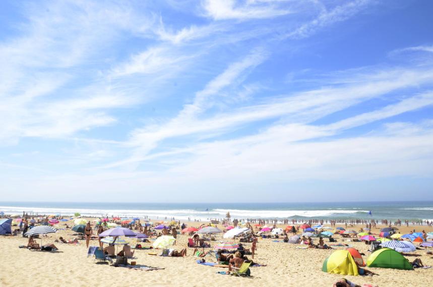 Plage haute saison