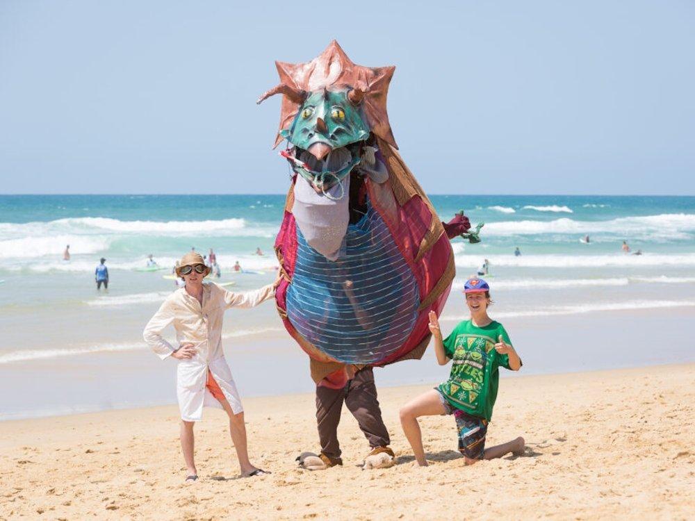 Spectacle - Le triselectops aime sa plage